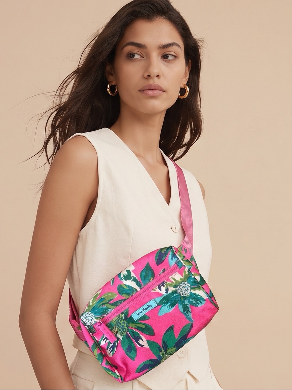 Vera Bradley Hot Pink Floral Crossbody Belt Bag NWT